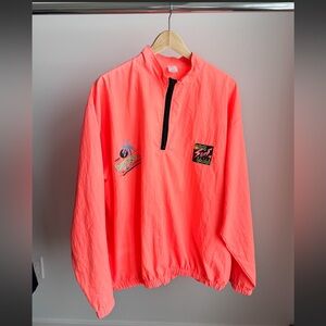 $13 AS IS Vtg 90s Surf Style Daytona Beach Neon Windbreaker O/S 28 x 28.75